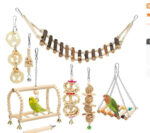 Parrot Bite Toy Small And Medium Bird Log Swing Ring Bell String - Image 7