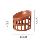 Ceramic High-foot Oblique Neck Pet Bowl - Image 4