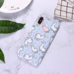 Cute Alpaca Water Sticker Frosted Phone Case