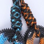Knot Rope Dog Accessories Hand Pull Double Color Barbed Circle Molar Bite Resistance Interactive Training Pull Rope Dog Toys - Image 4