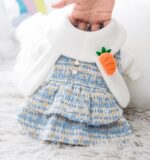 New skirt dress autumn and winter dog woolen small general cat pet clothes - Image 4