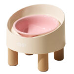 Cat Ceramic Food Basin High Foot Oblique Mouth Neck Protection Bowl Anti-tumble - Image 2