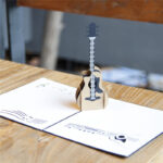 Birthday 3D Greeting Card Guitar Creative Handmade Gift Paper Carving - Image 5