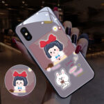 Compatible with Apple, Compatible with Apple , Cute Cartoon Girl Series Incoming Call LED Flashing Iphone12 Pro Max Phone Protective Case - Image 2