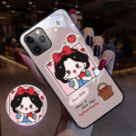 Compatible with Apple, Compatible with Apple , Cute Cartoon Girl Series Incoming Call LED Flashing Iphone12 Pro Max Phone Protective Case - Image 3