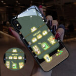Compatible with Apple, Compatible with Apple , Cute Cartoon Girl Series Incoming Call LED Flashing Iphone12 Pro Max Phone Protective Case - Image 5