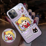 Compatible with Apple, Compatible with Apple , Cute Cartoon Girl Series Incoming Call LED Flashing Iphone12 Pro Max Phone Protective Case - Image 6