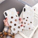 Love Polka Dot Bronzing Shell Pattern Phone Case