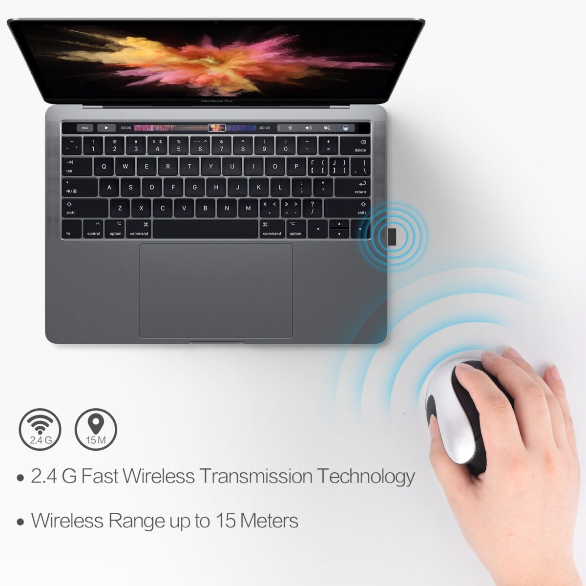 Vertical Rechargeable Wireless Mouse Ergonomic Wireless Mouse - Image 4