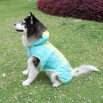 Big Dog Cloak Raincoat With Reflective Strips Husky Pug Pet Raincoat - Image 2