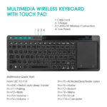 Multimdeia RGB Backlit Keyboard With Touchpad