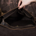 The first layer of crazy horseskin men's handbag - Image 5