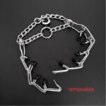Chrome Plated  Pinch Dog Collar Proong Dogs Training Choke Chain Dog Training Necklace Rubber Tips Guardian - Image 4