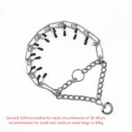 Chrome Plated  Pinch Dog Collar Proong Dogs Training Choke Chain Dog Training Necklace Rubber Tips Guardian - Image 7
