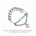 Chrome Plated  Pinch Dog Collar Proong Dogs Training Choke Chain Dog Training Necklace Rubber Tips Guardian - Image 6