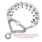 Chrome Plated  Pinch Dog Collar Proong Dogs Training Choke Chain Dog Training Necklace Rubber Tips Guardian - Image 9