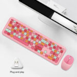Wireless Silent Keyboard and Mouse Set Round - Image 2