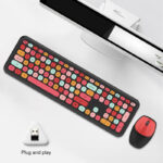 Wireless Silent Keyboard and Mouse Set Round - Image 3