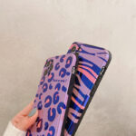 Compatible with Apple , Blue Edge Leopard Print Zebra Print Phone Case - Image 5