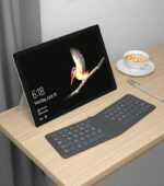 Compatible with Apple, Aerospace Folding Bluetooth Keyboard Ipad Tablet Phone Universal Office Keyboard - Image 7