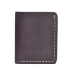 Vintage Crazy Horse Leather Short Wallet - Image 4