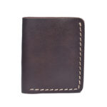 Vintage Crazy Horse Leather Short Wallet - Image 2