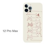 Compatible with Apple, Compatible with Apple , Iphone12 Line Cat IPhone Case