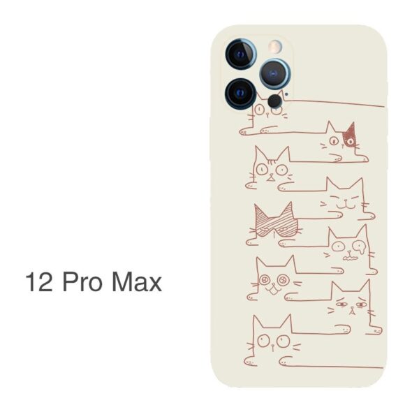 Compatible with Apple, Compatible with Apple , Iphone12 Line Cat IPhone Case