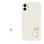 Compatible with Apple, Compatible with Apple , Iphone12 Line Cat IPhone Case - Image 5