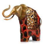 Explosive Works Of Art Wrought Iron Flower Picking Wrought Iron Elephant - Image 2