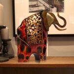 Explosive Works Of Art Wrought Iron Flower Picking Wrought Iron Elephant - Image 5
