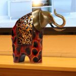 Explosive Works Of Art Wrought Iron Flower Picking Wrought Iron Elephant - Image 3