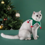 Christmas Cat Scarf Ornaments Cute Dog Scarf Winter Warm Knitted Small Milk Cat Scarf Clothes - Image 4