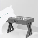Stainless Steel Abs Adjustable Dog Bowl Pet Food Bowl - Image 2