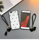 Compatible with Apple , Love Dot Mobile Phone Case With Lanyard Glass Case - Image 2