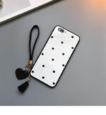 Compatible with Apple , Love Dot Mobile Phone Case With Lanyard Glass Case - Image 4