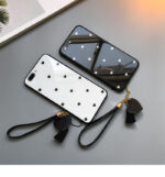 Compatible with Apple , Love Dot Mobile Phone Case With Lanyard Glass Case - Image 5