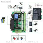 5 Axis CNC Breakout Board Interface Mach3 CNC Router Kit - Image 2
