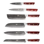Damascus Six-piece Knife Set Chef's Special Knife - Image 2