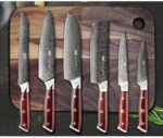Damascus Six-piece Knife Set Chef's Special Knife - Image 3
