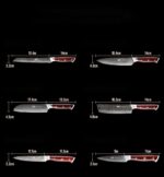 Damascus Six-piece Knife Set Chef's Special Knife - Image 4