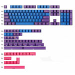 Capturer's New Product Original High Two-Color Molding Powder Black Blue Purple Red Black Blue Black With Two-Color PBT Mechanical Keycaps - Image 3
