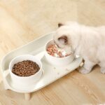 Ceramic Cat Bowl To Protect The Cervical Spine Double Bowl - Image 2