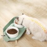 Ceramic Cat Bowl To Protect The Cervical Spine Double Bowl - Image 3