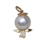 Gold Necklace Angel Through Hole Pendant