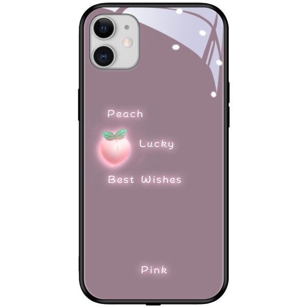 Compatible with Apple, Call Flash Phone Case Is Suitable For Iphone Series Glass Case With Sound Control Light