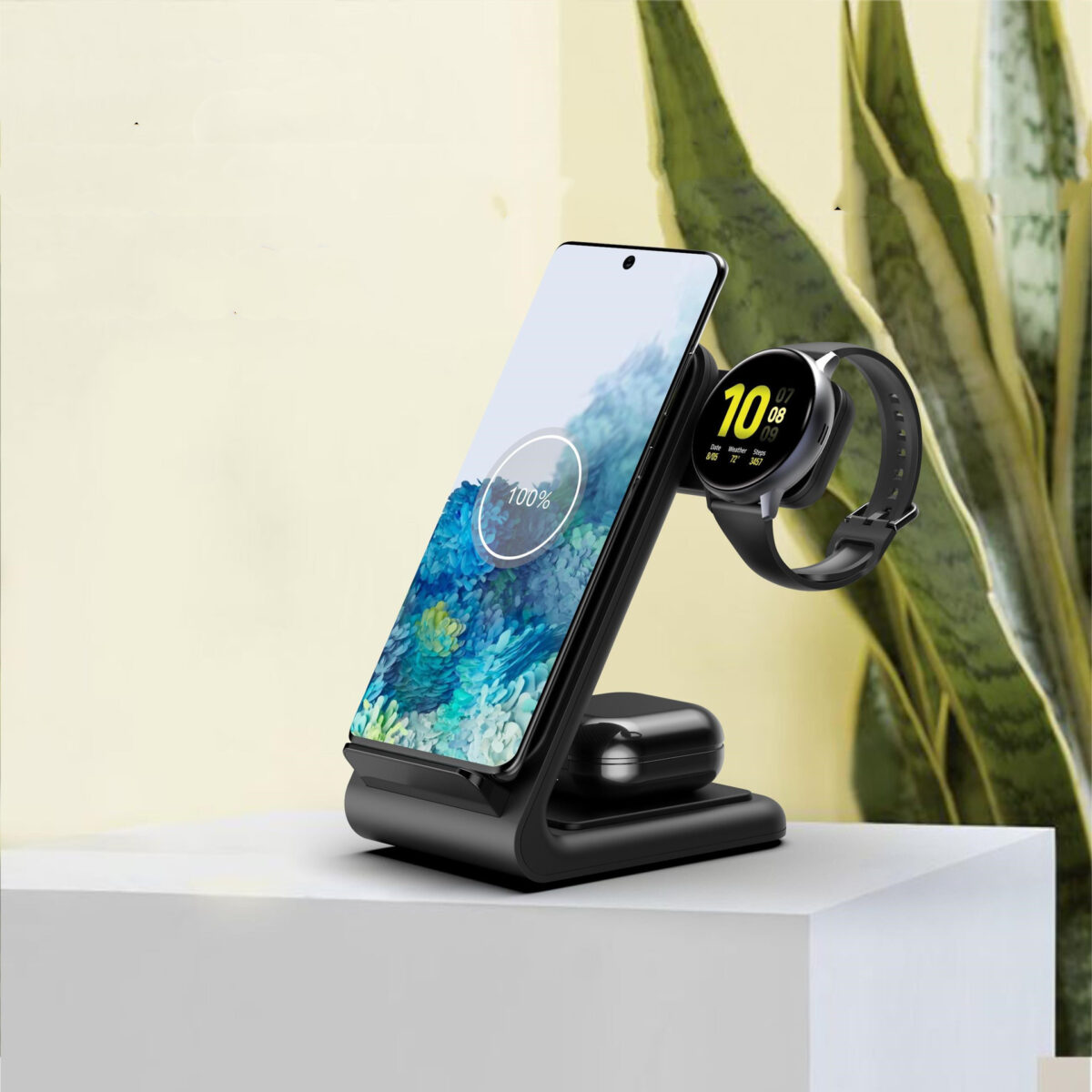 Compatible With , Fast Wireless Charger Three-in-one Bracket - Image 2