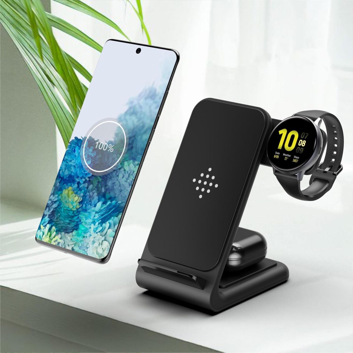 Compatible With , Fast Wireless Charger Three-in-one Bracket - Image 1