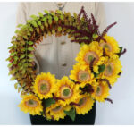 Artificial Silk Flower Thanksgiving Day Door Decoration Wall Hanging Wreath - Image 3