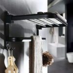 Perforated Space Aluminum Bathroom Folding Shelf Bathroom - Image 3